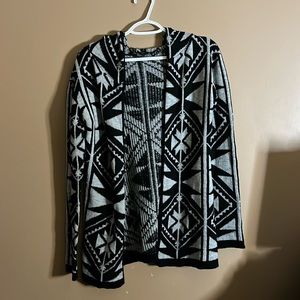 Open sweater grey and black